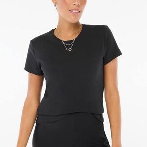 J. Crew Essential 100% Cotton Short-Sleeve Crewneck Tee Size Black Medium